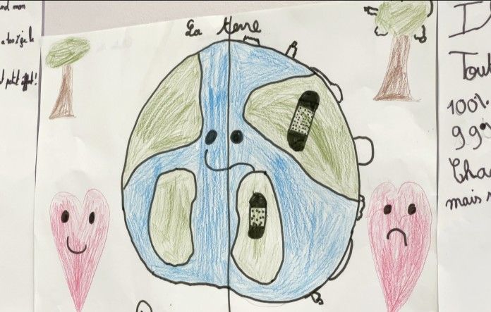 Dessin d'un enfant qui représente la Terre